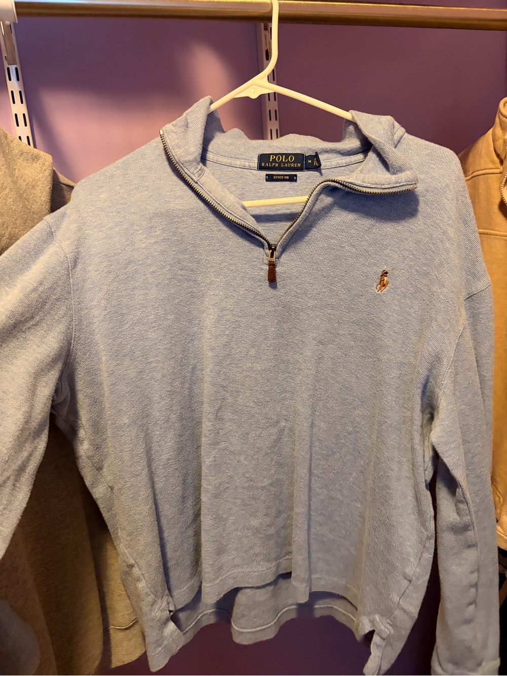 Ralph Lauren Light Blue Half-Zip Pullover Sweater